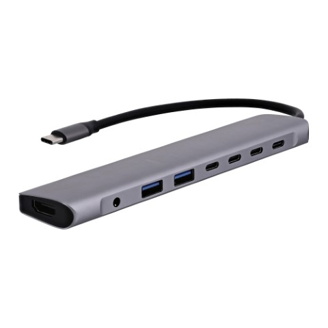 iClick Hub USB-C/8 ports/Gris - Accessoire PC portable T'nB - 4