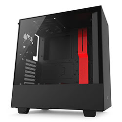 Boîtier PC NZXT H500 Noir/Rouge MT/Sans Alim/ATX