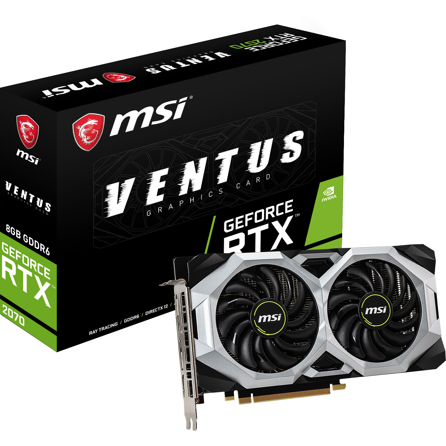 MSI RTX 2070 VENTUS 8G  - Carte graphique MSI - Cybertek.fr - 0