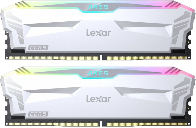 image produit Lexar ARES RGB 32Go White (2x16Go) DDR5 6400 Cybertek