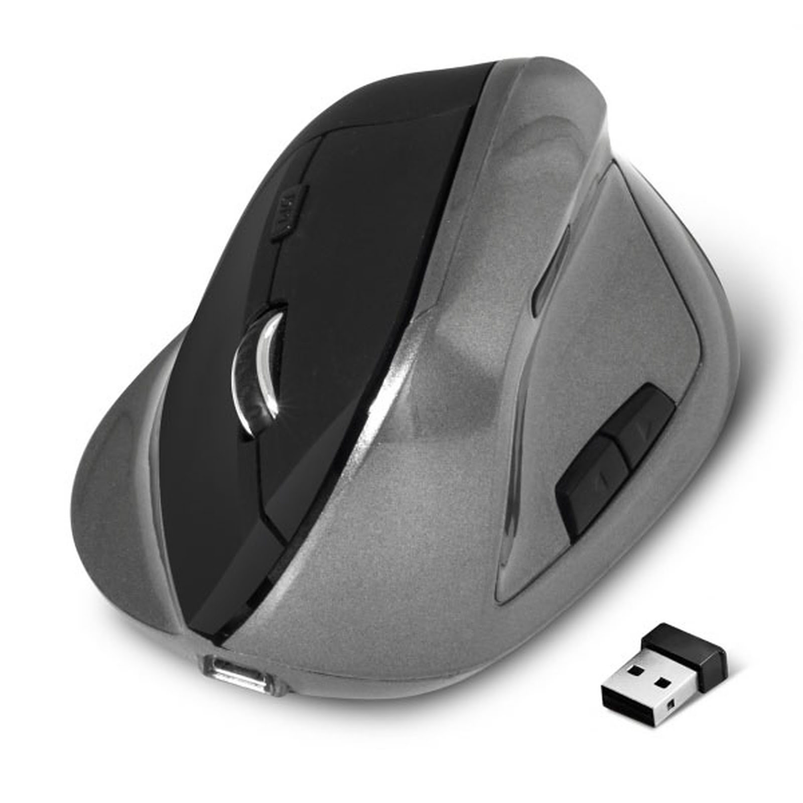 Souris ergonomique sans fil noire - Prévention des