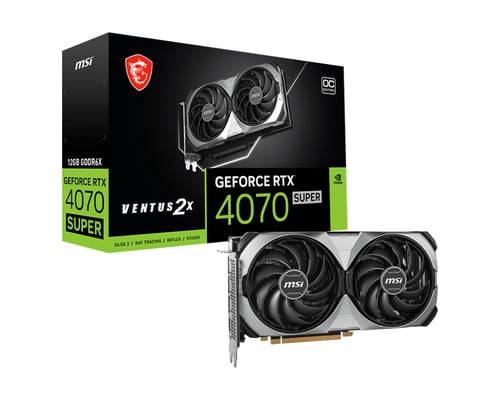 image produit MSI GeForce RTX 4070 SUPER 12G VENTUS 2X OC	 Cybertek