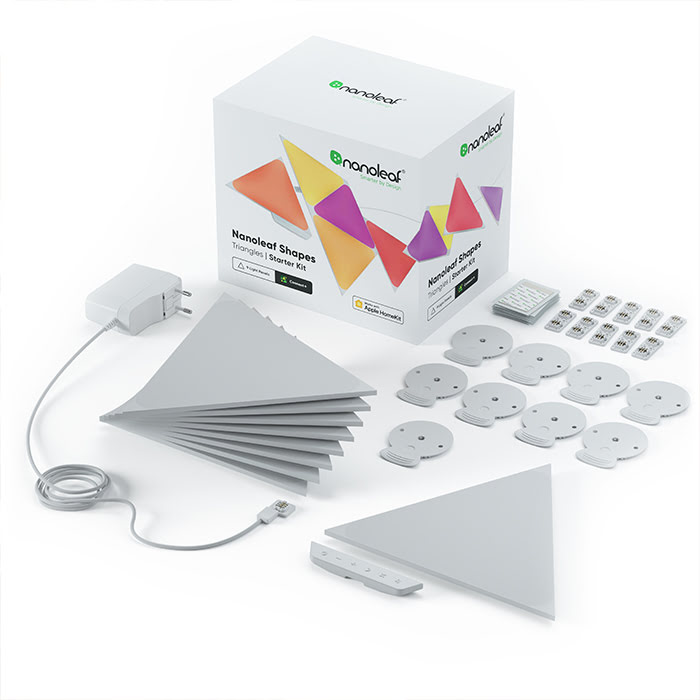 Nanoleaf Shapes Triangles Starter Kit - 9 Pièces (NL47-0002TW-9PK) - Achat / Vente Objet connecté / Domotique sur Cybertek.fr - 1