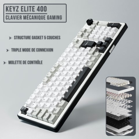 The G-LAB Keyz Elite 400 RGB Triple Mode - Clavier PC The G-LAB - 6