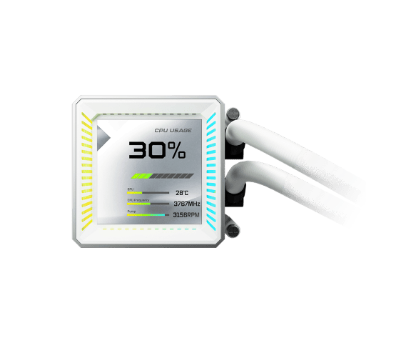 ASRock STEEL LEGEND 360 LCD - 360mm - Blanc - Watercooling ASRock - 5