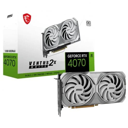 image produit MSI GeForce RTX 4070 VENTUS 2X WHITE 12G OC Cybertek