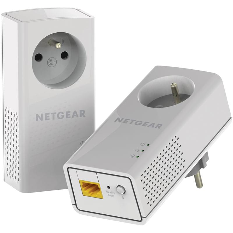 Netgear PLP1200 (1200Mb) avec prise - Pack de 2 - Adaptateur CPL - 0