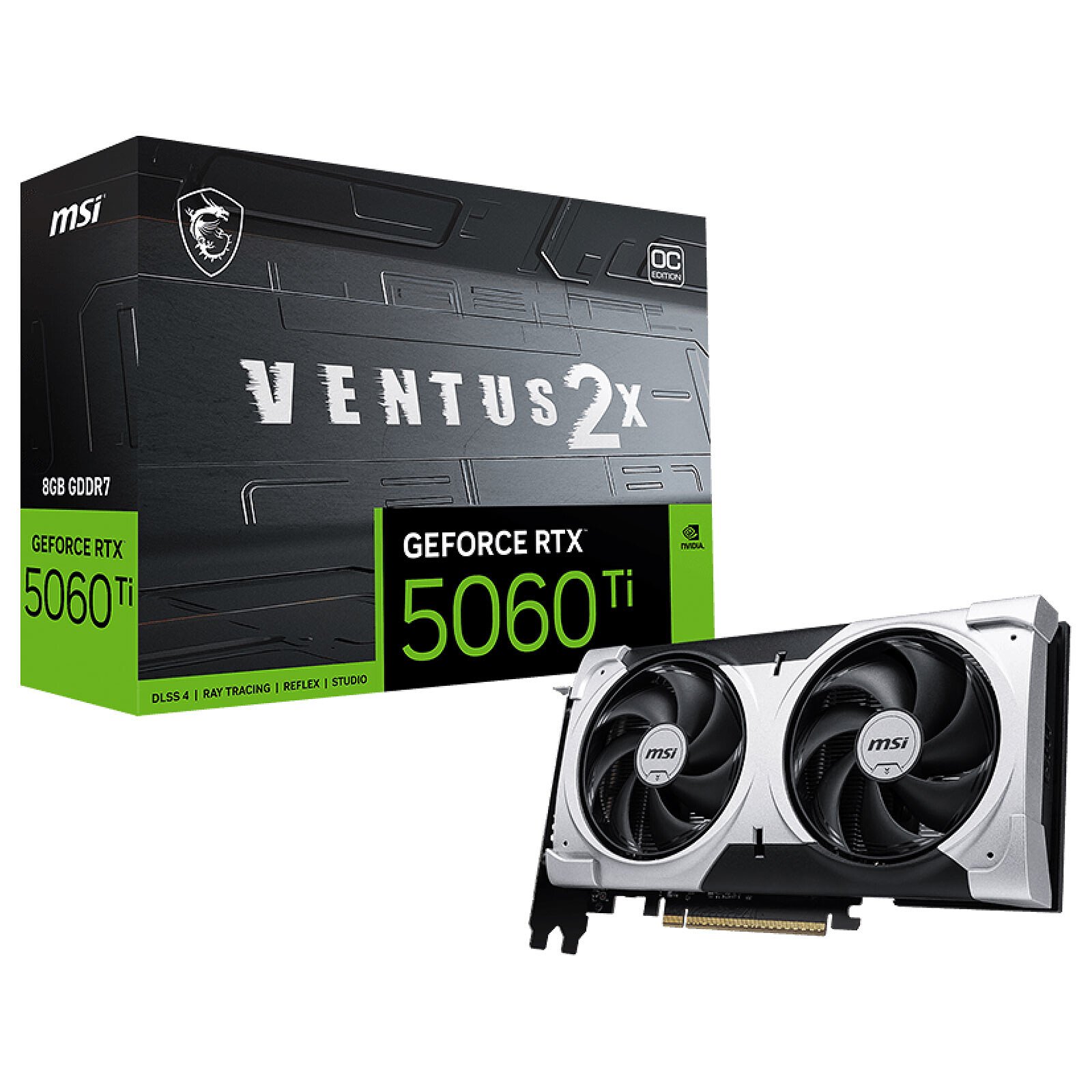 MSI GeForce RTX 5060 Ti 8G VENTUS 2X OC PLUS - Carte graphique - 0