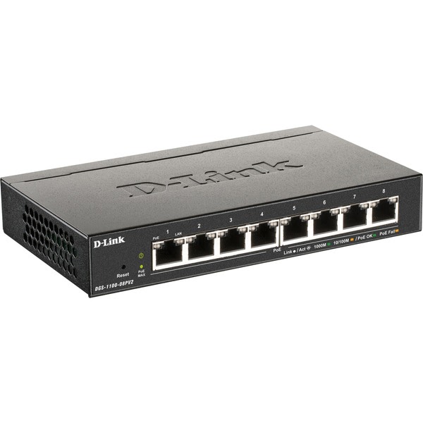 Switch D-Link 8 Ports PoE+ Gigabit - DGS-1100-08PV2 - Cybertek.fr - 1
