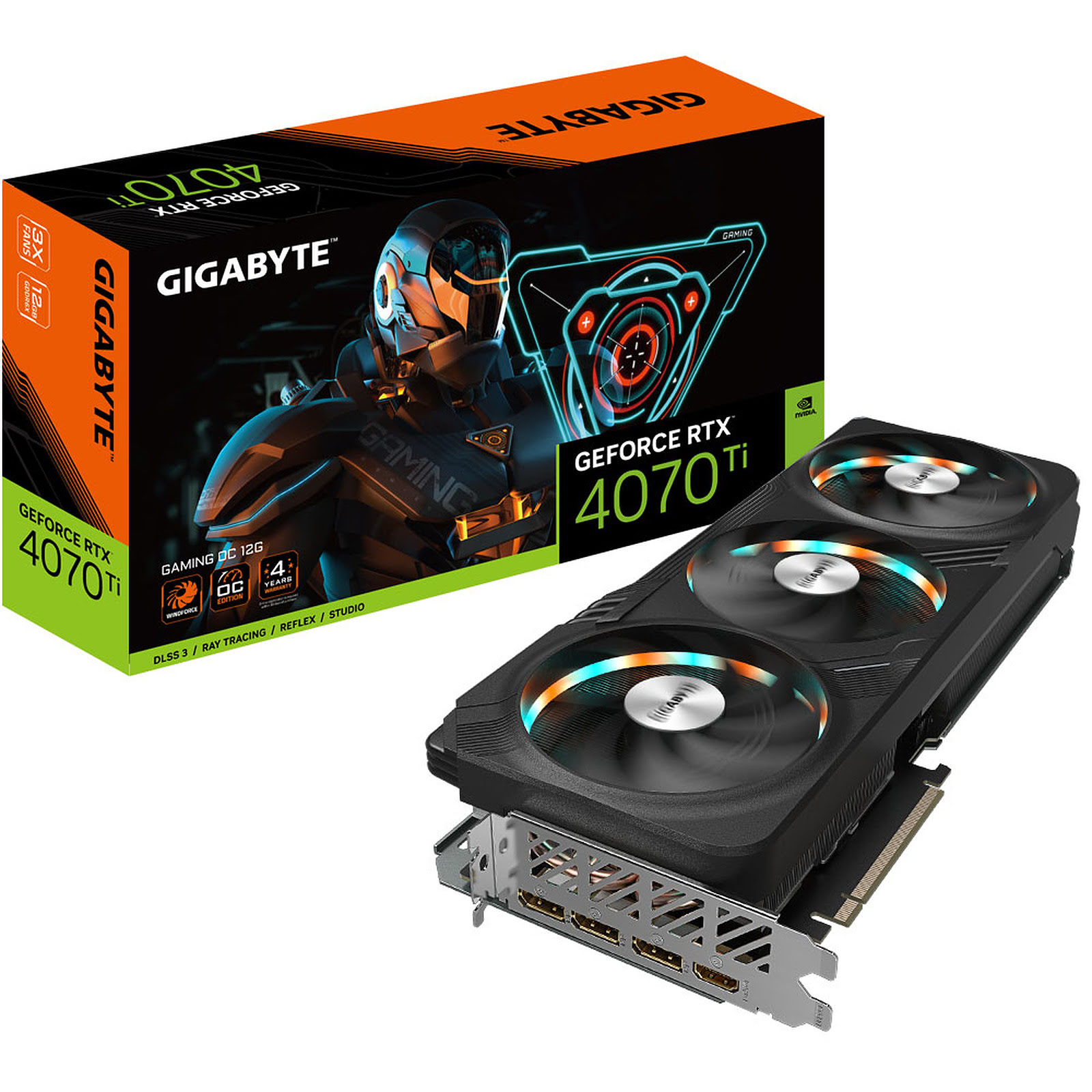 image produit Gigabyte GeForce RTX 4070 Ti WINDFORCE OC 12G-Seconde Vie-Bon Etat Cybertek