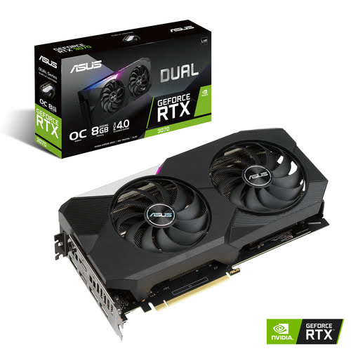 Asus DUAL-RTX3070-O8G-V2  - Carte graphique Asus - Cybertek.fr - 0