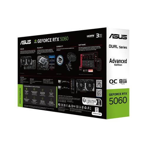 Asus Dual GeForce RTX 5060 Ti 8GB OC Edition Advanced - Carte graphique - 5