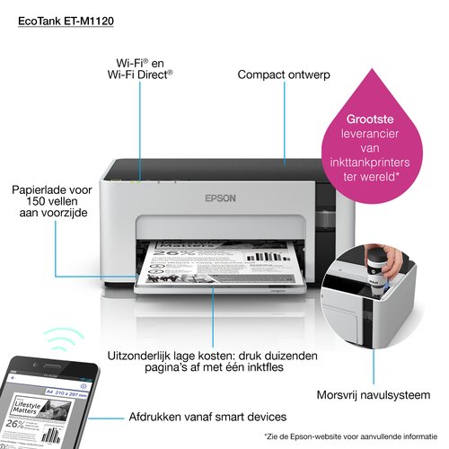 Imprimante Epson EcoTank ET-M1120 A4 WIFI/USB 