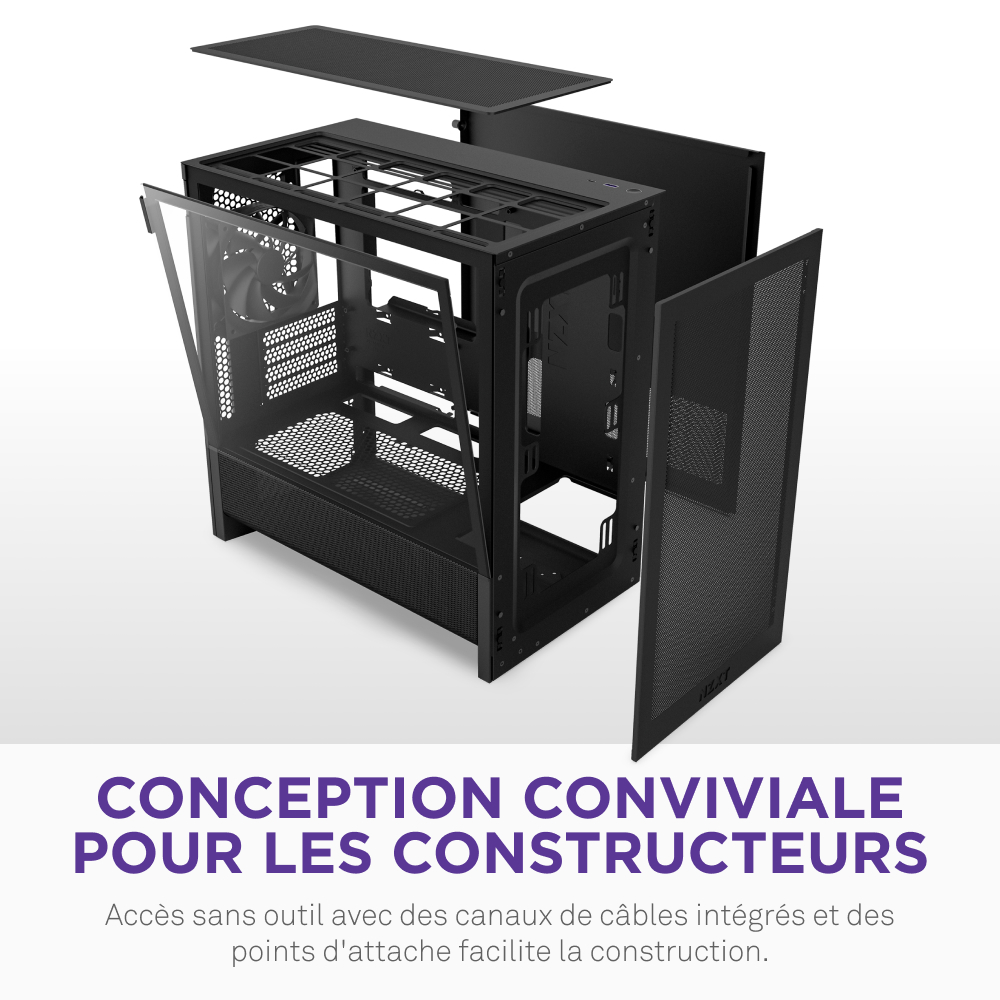 NZXT H3 Flow Noir Noir - Boîtier PC NZXT - Cybertek.fr - 9