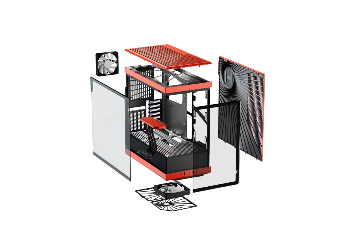 Hyte Y40 Rouge/Noir Rouge - Boîtier PC Hyte - Cybertek.fr - 5