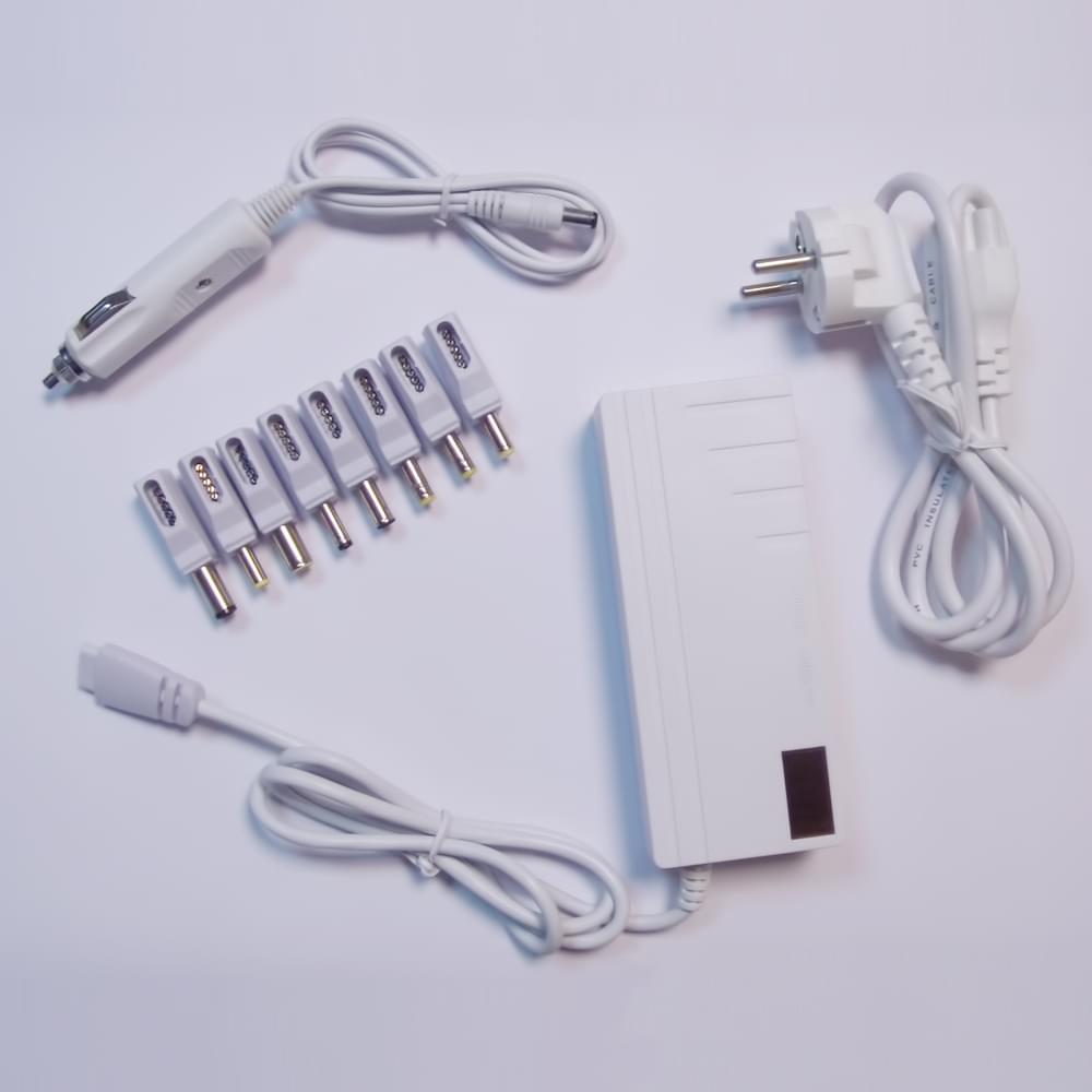Adaptateur secteur Notebook 120W auto (+voiture) Blanc - DUST - 0