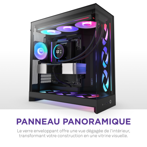 NZXT H9 Flow RGB Noir Noir - Boîtier PC NZXT - Cybertek.fr - 5