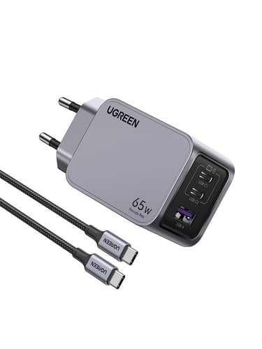 UGREEN Chargeur secteur 65W 3 ports + Câble USB-C - 1,5m (25871) - Achat / Vente Chargeur sur Cybertek.fr - 1