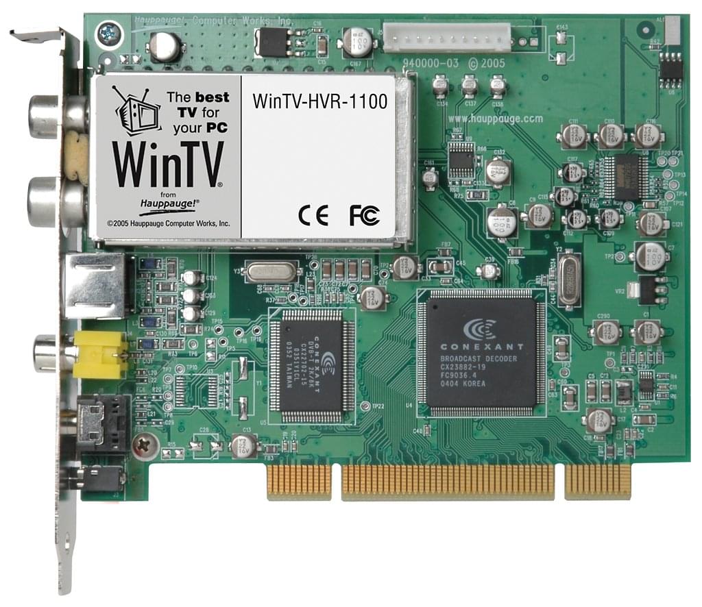 WinTV HVR-1100 PCI (TNT+Analogique+FM) - Tuner TNT Hauppauge - 0
