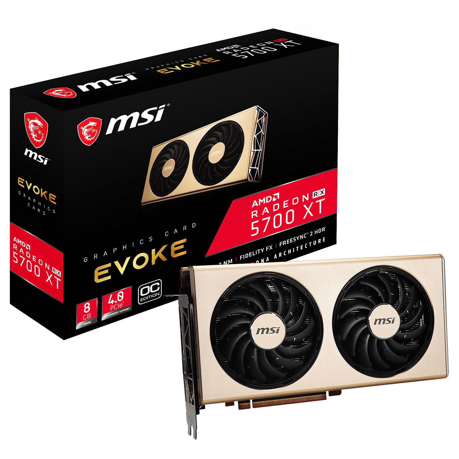 MSI RX 5700 XT EVOKE OC  - Carte graphique MSI - Cybertek.fr - 5