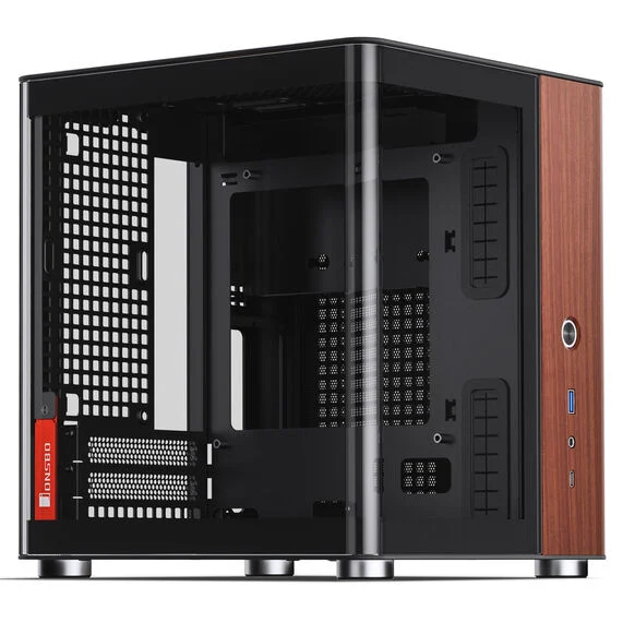 Jonsbo TK-0 TG Black/Wood Noir - Boîtier PC Jonsbo - Cybertek.fr - 0