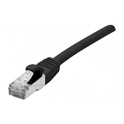 image produit Dexlan Cable Cat.6A S/FTP LS0H noir Snagless - 0.5m Cybertek