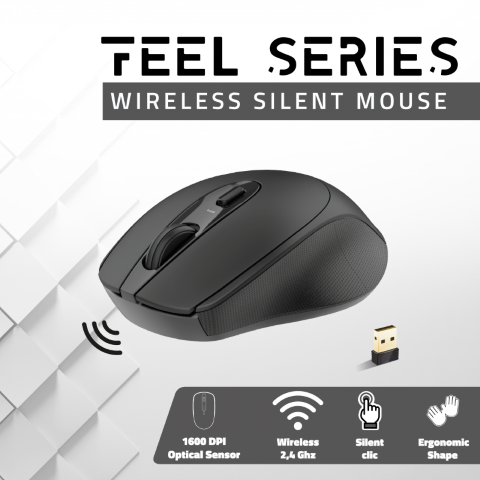 Advance Feel Wireless Noire - Souris PC Advance - Cybertek.fr - 1