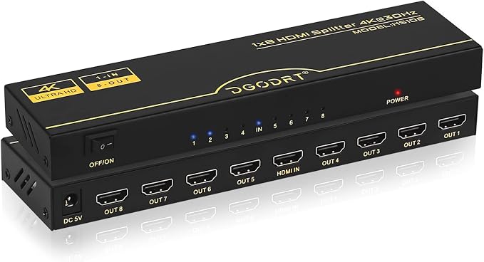 Répartiteur HDMI 4K – 1 entrée / 8 sorties -  Cybertek - 0