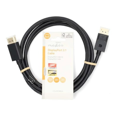 Câble DisplayPort 2.1 mâle/mâle - 2m - Noir - 0