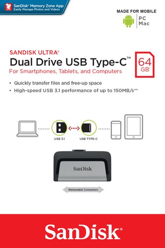 Sandisk 64Go USB 3.1 + Type C Ultra - Clé USB Sandisk - 9