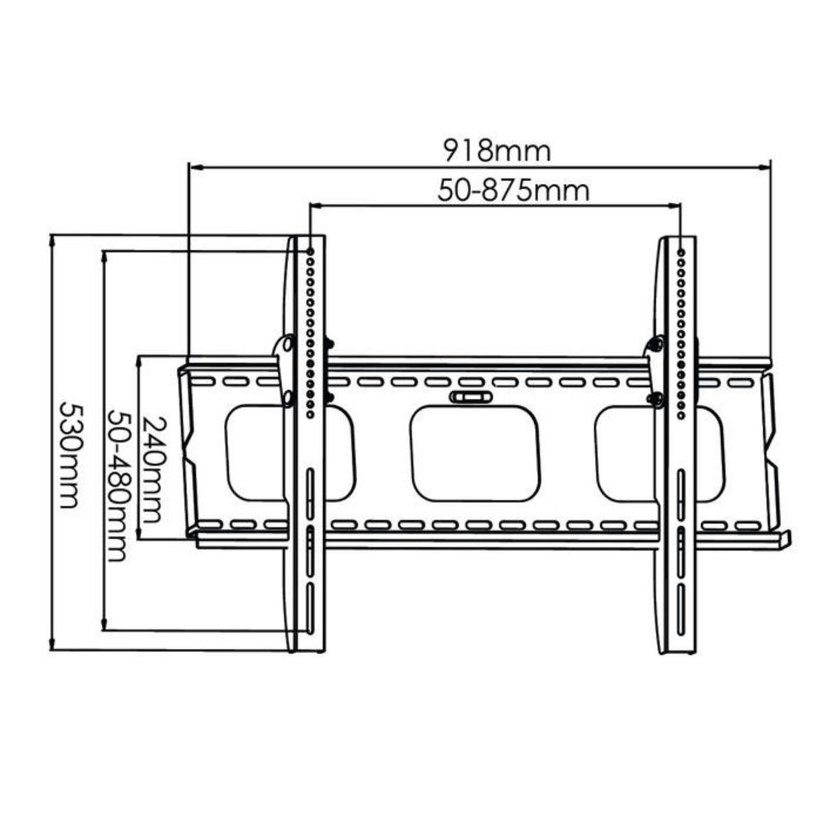 Support mural fixe pour écran 42" à 86" - Accessoire écran - 2