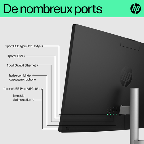 HP 24-cr0054nf 23.8" FHD/Celeron N100/8Go/512Go/W11 - All-In-One PC/MAC - 3