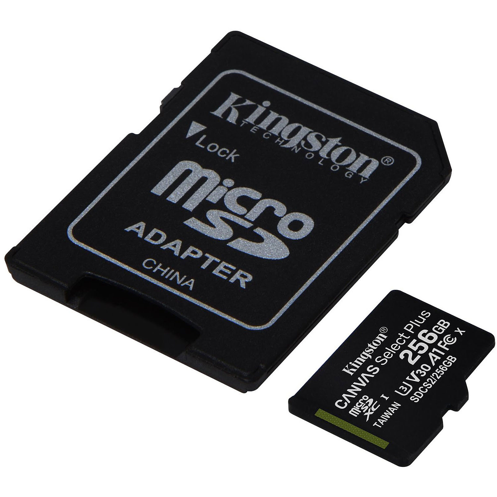 Carte mémoire Kingston Micro SDHC 256Go Class 10 + Adapt SDCS2/256GB