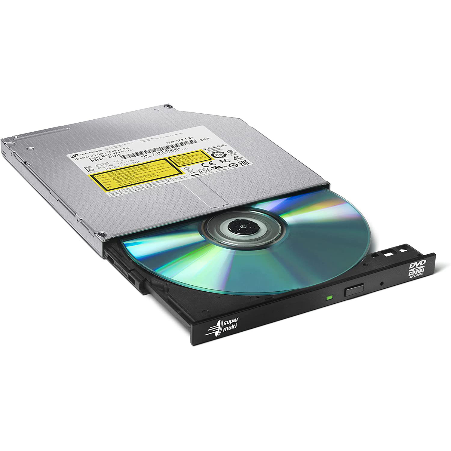 Hitachi-LG SATA GUD1N Slim 9.5mm Interne Noir - DVDRW - Graveur - 0