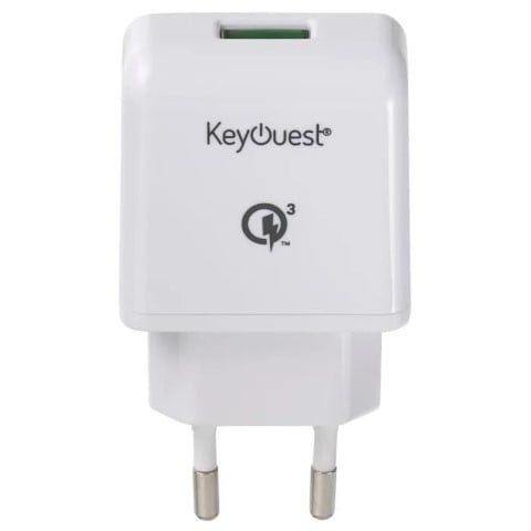 KEYOUEST Chargeur secteur ultra rapide USB - Blanc (KO018019 ) - Achat / Vente Chargeur sur Cybertek.fr - 1