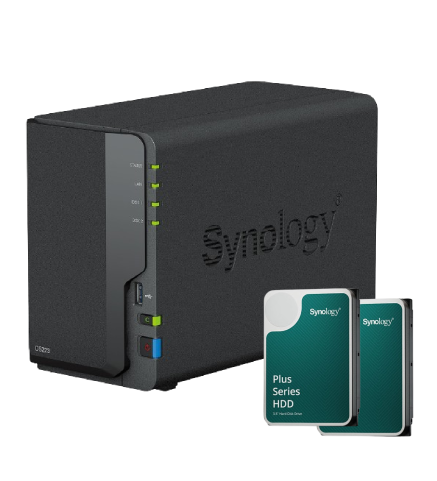 image produit Synology DS223 - 2 Baies avec 2 Disques de 4 To Cybertek