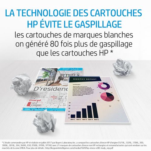 HP 305 - pack de 2 - noir, couleur (cyan, magenta, jaune) - original - cartouche  d'encre (6ZD17AE)