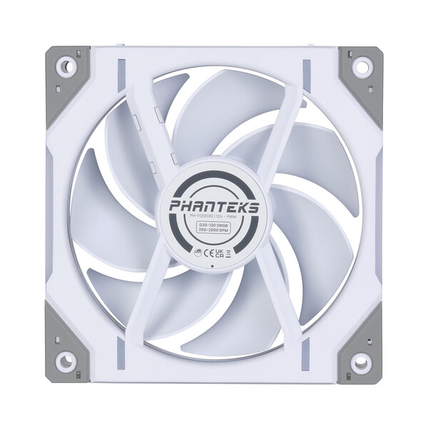 Phanteks D30 Regular White 120mm D-RGB - Ventilateur boîtier - 3