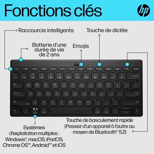 HP 355 Compact multi-appareil - Clavier PC HP - Cybertek.fr - 17