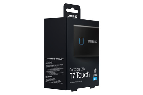 Samsung T7 Touch 2To Black (MU-PC2T0K/WW) - Achat / Vente Disque