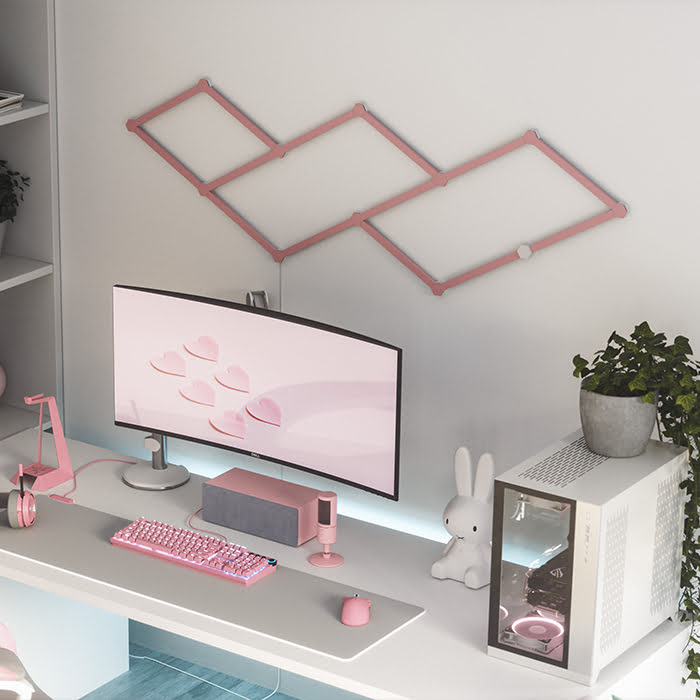 Nanoleaf Lines Skin Rose Mate - 9 pièces (NL59-0001PM-9PK) - Achat / Vente Objet connecté / Domotique sur Cybertek.fr - 5