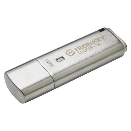 Kingston 16Go USB 3.2 IronKey Locker+ 50 - Clé USB Kingston - 1