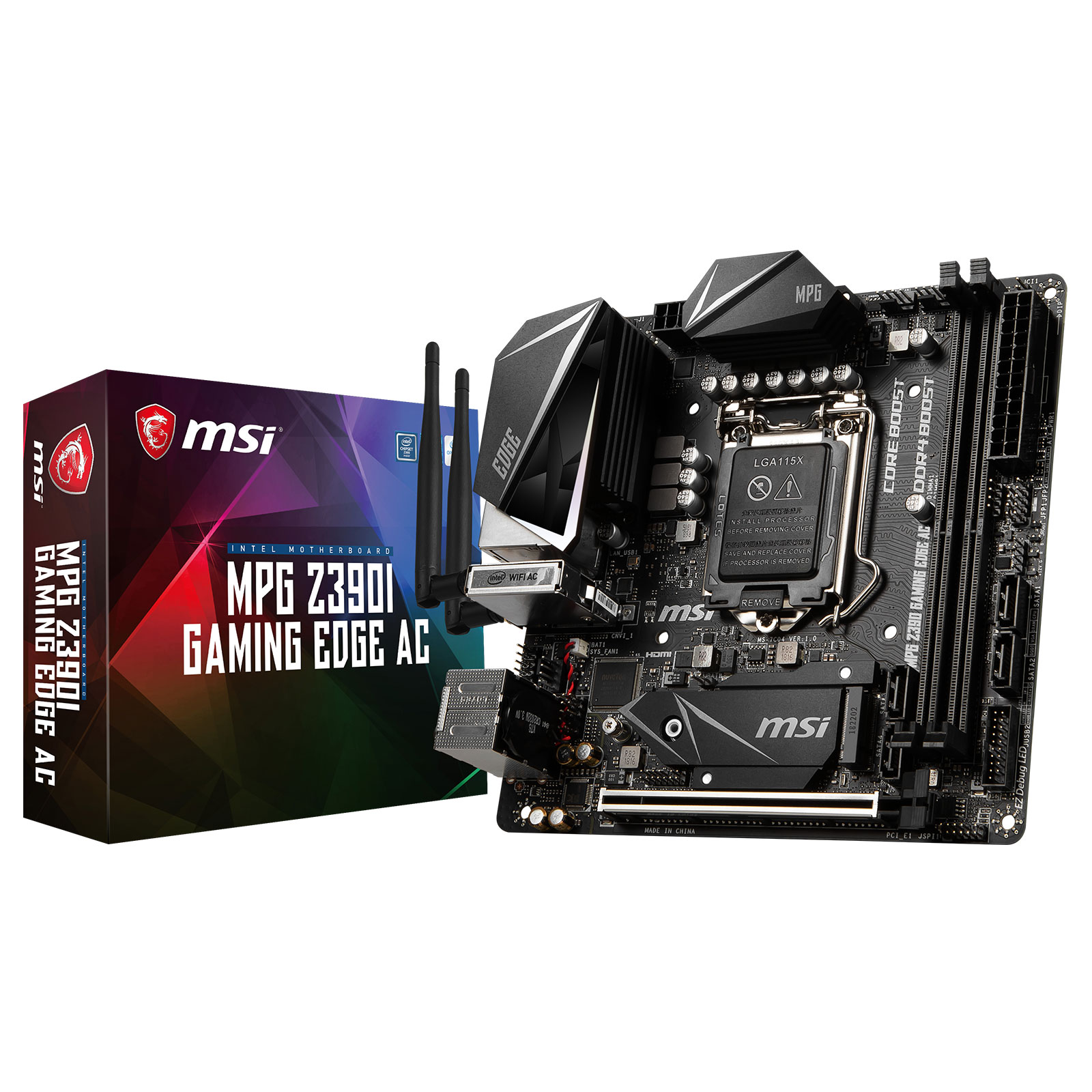 MSI Z390I GAMING EDGE AC Mini-ITX  - Carte mère MSI - Cybertek.fr - 0