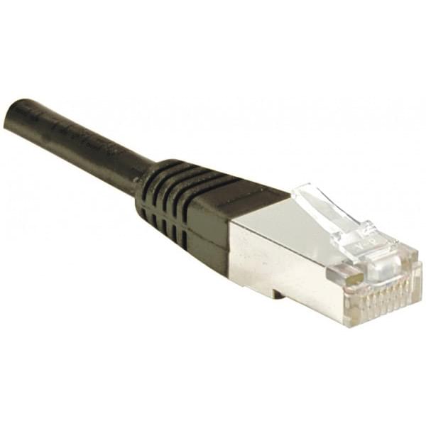 Connectique réseau Câble Cat6 1m FTP Noir
