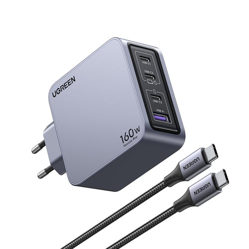 UGREEN Chargeur secteur 160W 4 ports + Câble USB-C - 1,5m (25877) - Achat / Vente Chargeur sur Cybertek.fr - 1
