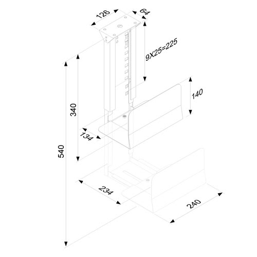 NewStar CPU-D200   Support d'ordinateur   argenté(e) - Accessoire boîtier - 4