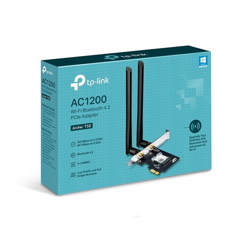 TP-Link PCI-E ARCHER T5E - WiFi 802.11AC - Bluetooth 4.2 - Carte réseau - 1