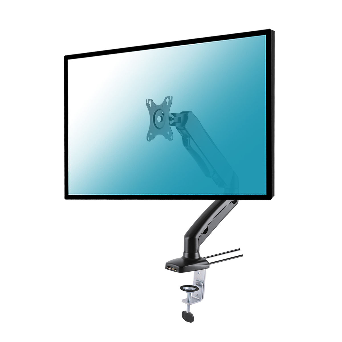 Accessoires Pour Moniteur - Hftek® Gm112xf Blanc Support Mural Fixation  Murale Écran Tv Télévision Lcd Tft Moniteur 15 À 34 P