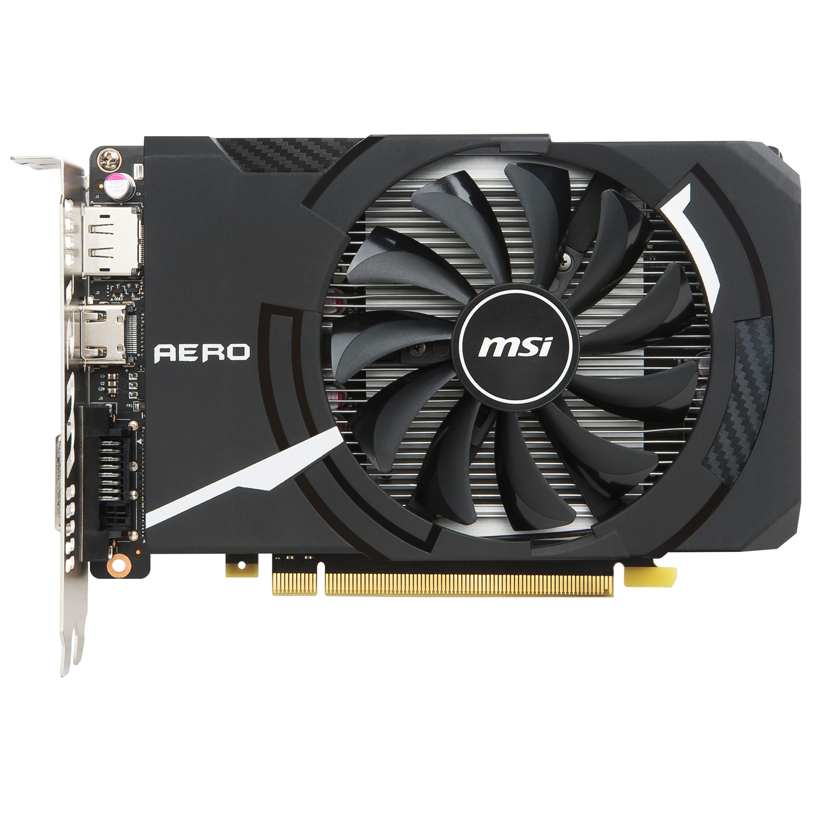 MSI GTX 1050Ti AERO ITX 4G OCV1 -1050Ti/4G/DVI/DP/HDMI - Carte graphique - 4