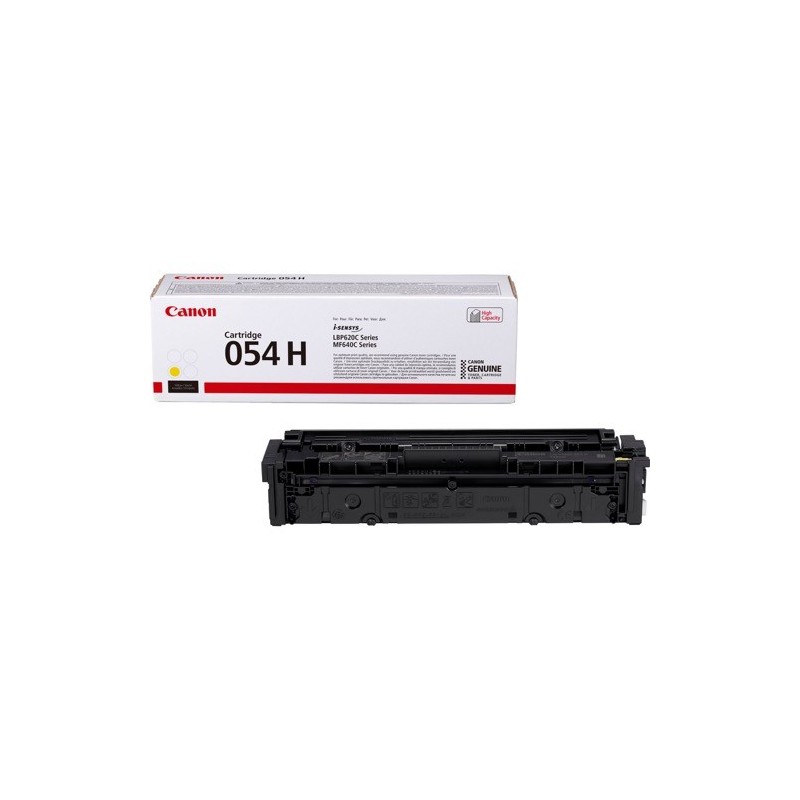 Toner Jaune 054H 2300 pages - 3025C002 pour imprimante Laser Canon - 0